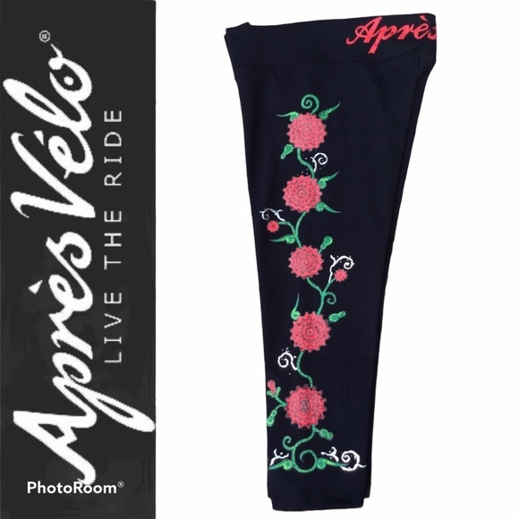 Apres Velo After Cycle Rose Print Capri Le… - Picture 1 of 8